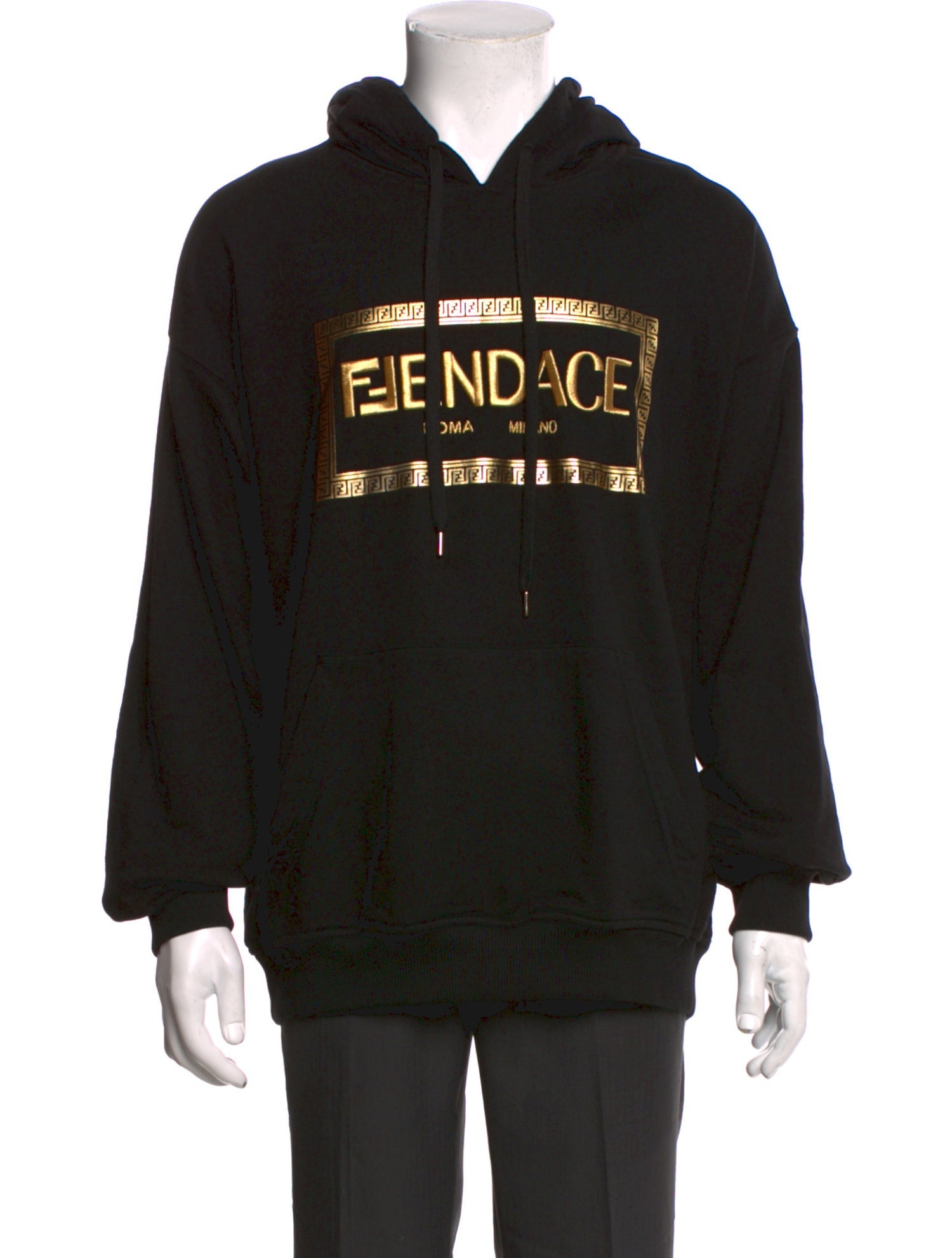 Fendace Graphic Print Crew Neck Hoodie