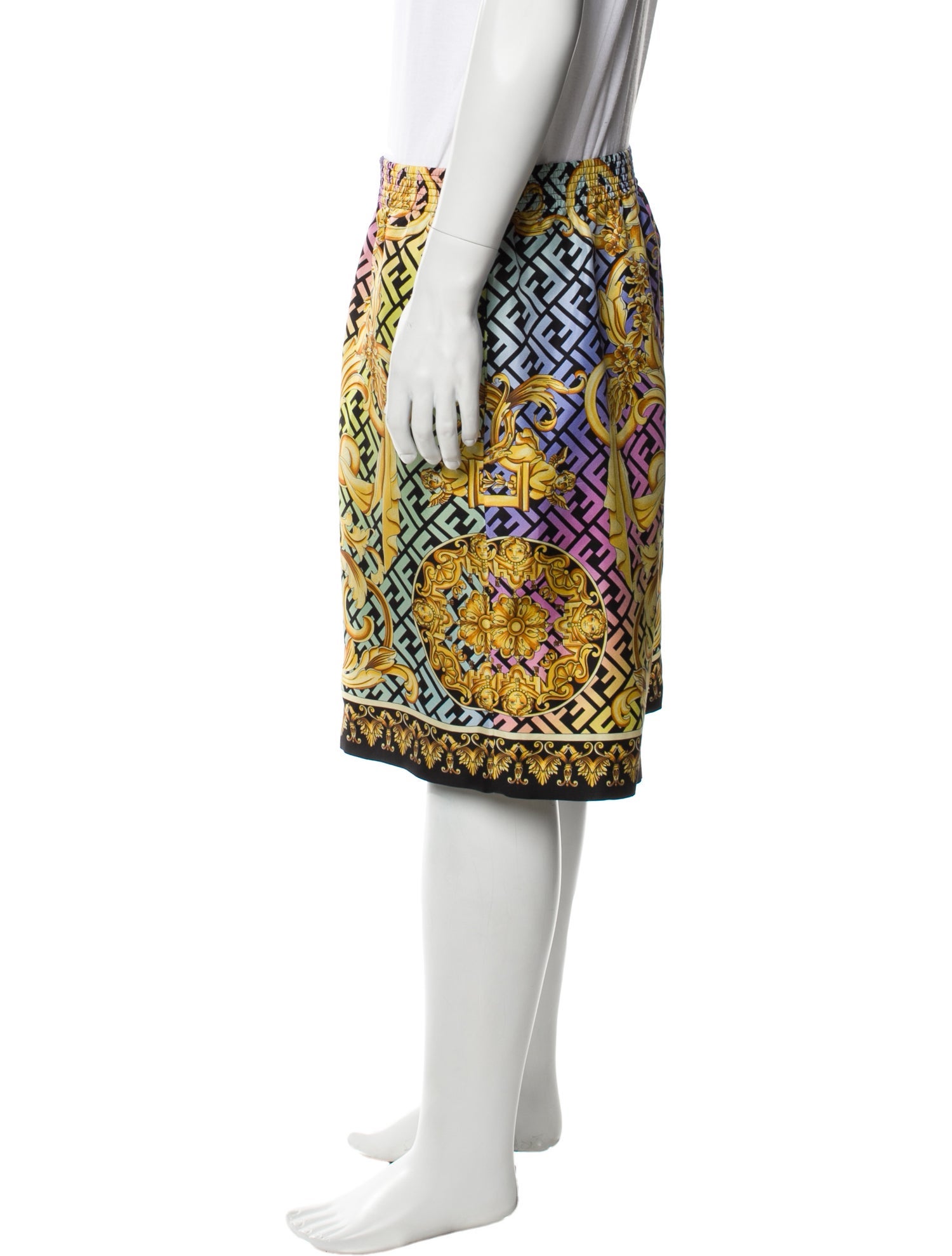 Fendace Zucca FF Logo Jogger Shorts w/ Tags