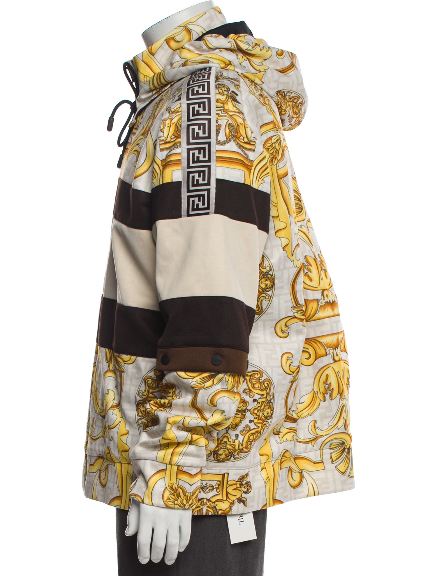 Fendace Printed Mock Neck Hoodie