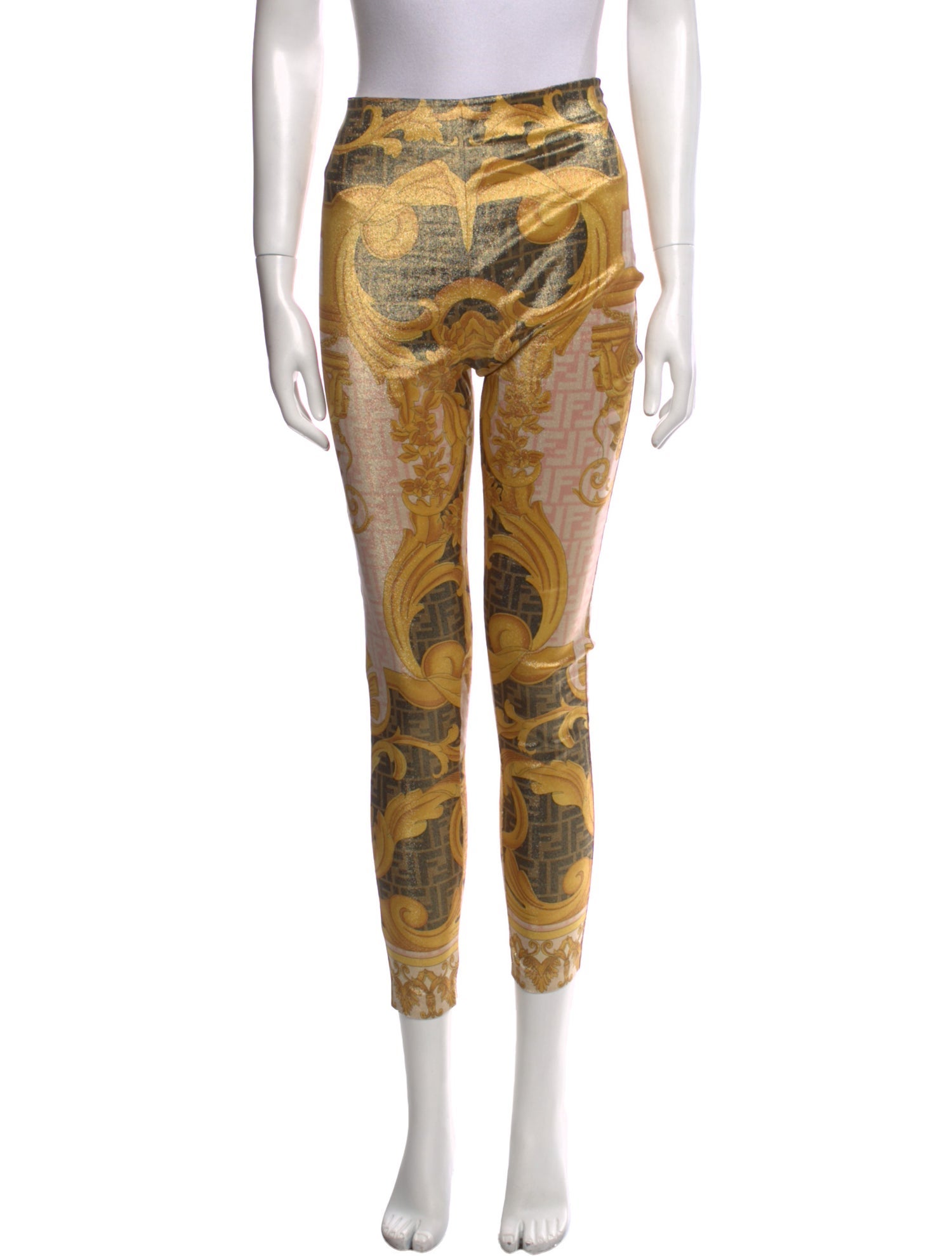Fendace Printed Skinny Leg Pants