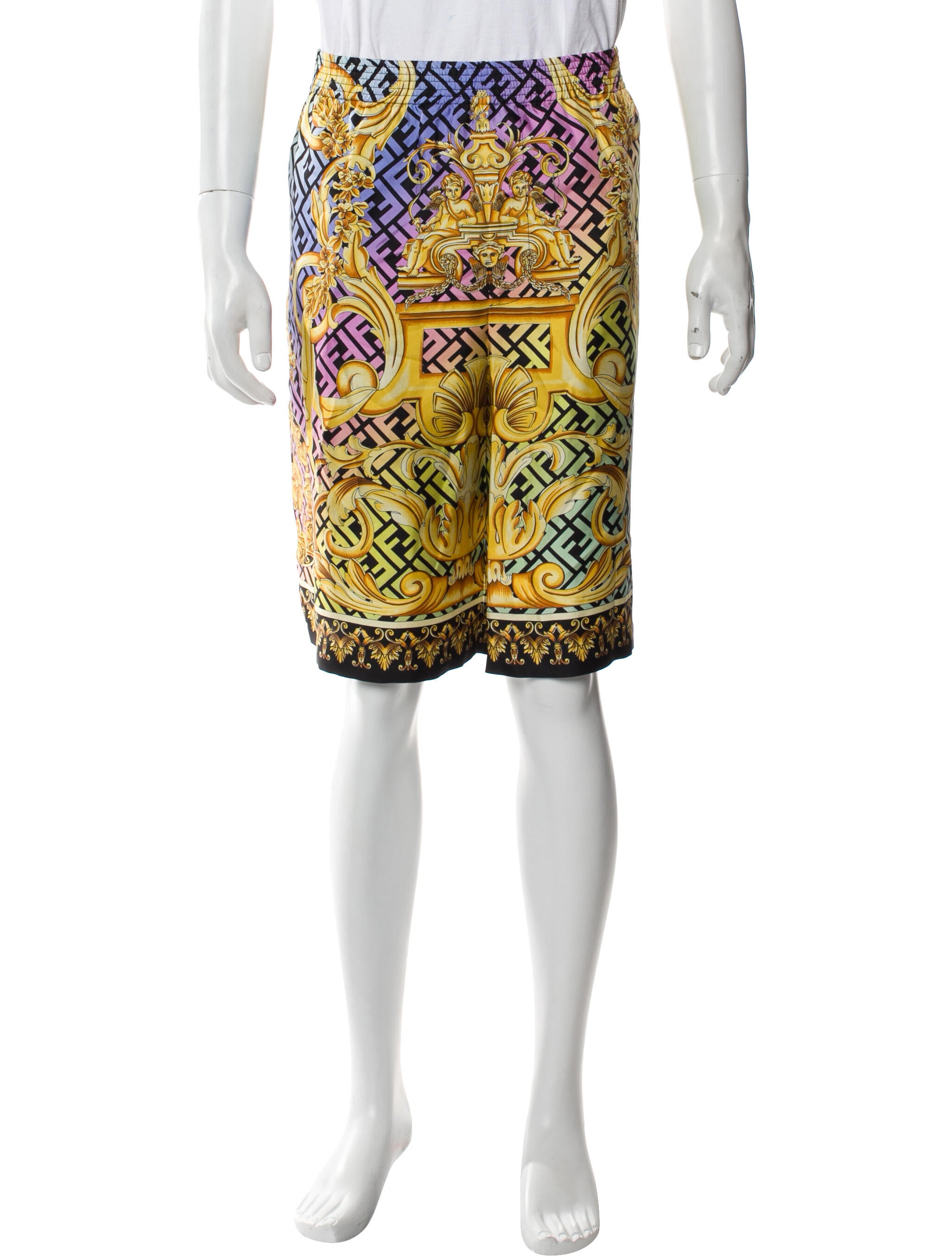 Fendace Zucca FF Logo Jogger Shorts w/ Tags