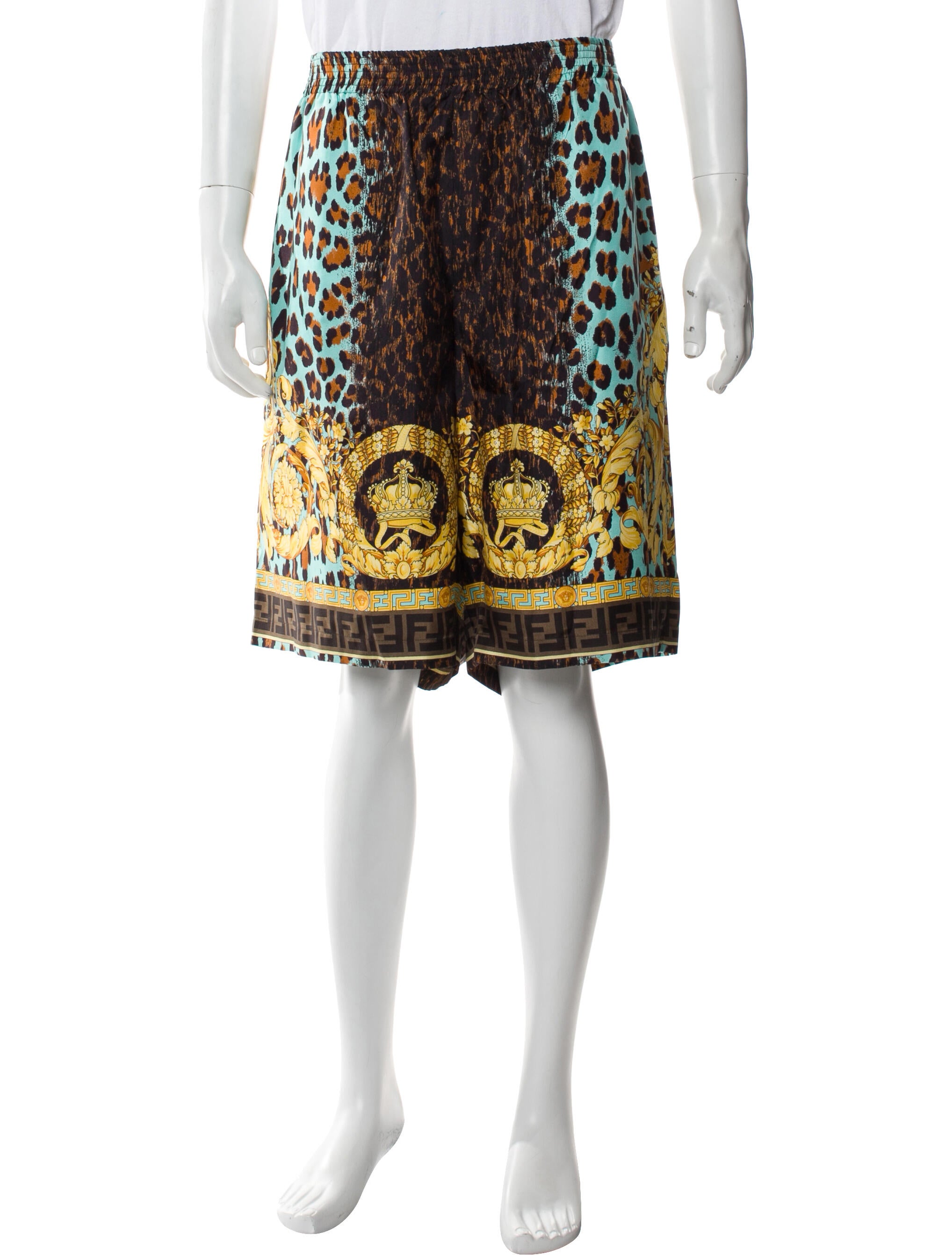 Fendace Zucca FF Logo Jogger Shorts w/ Tags