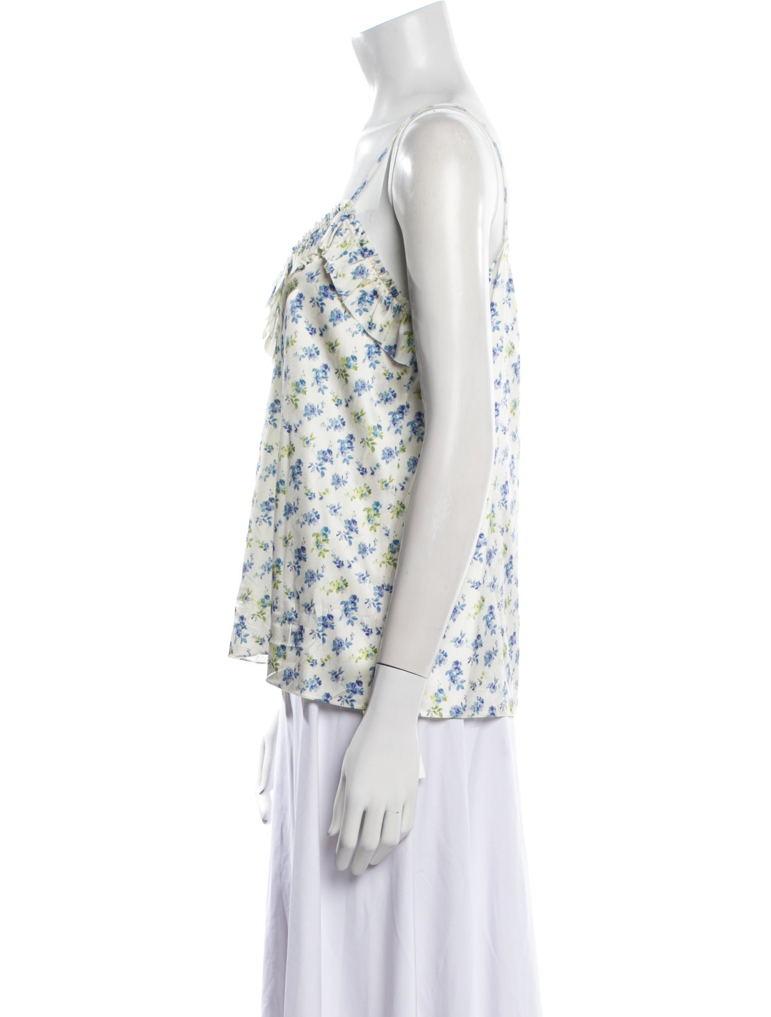 FLOW the Label Silk Floral Print Blouse