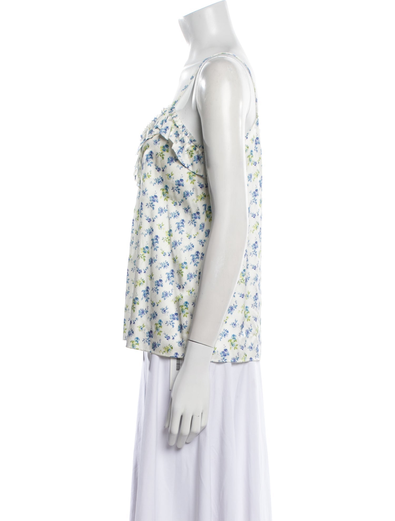 FLOW the Label Silk Floral Print Top