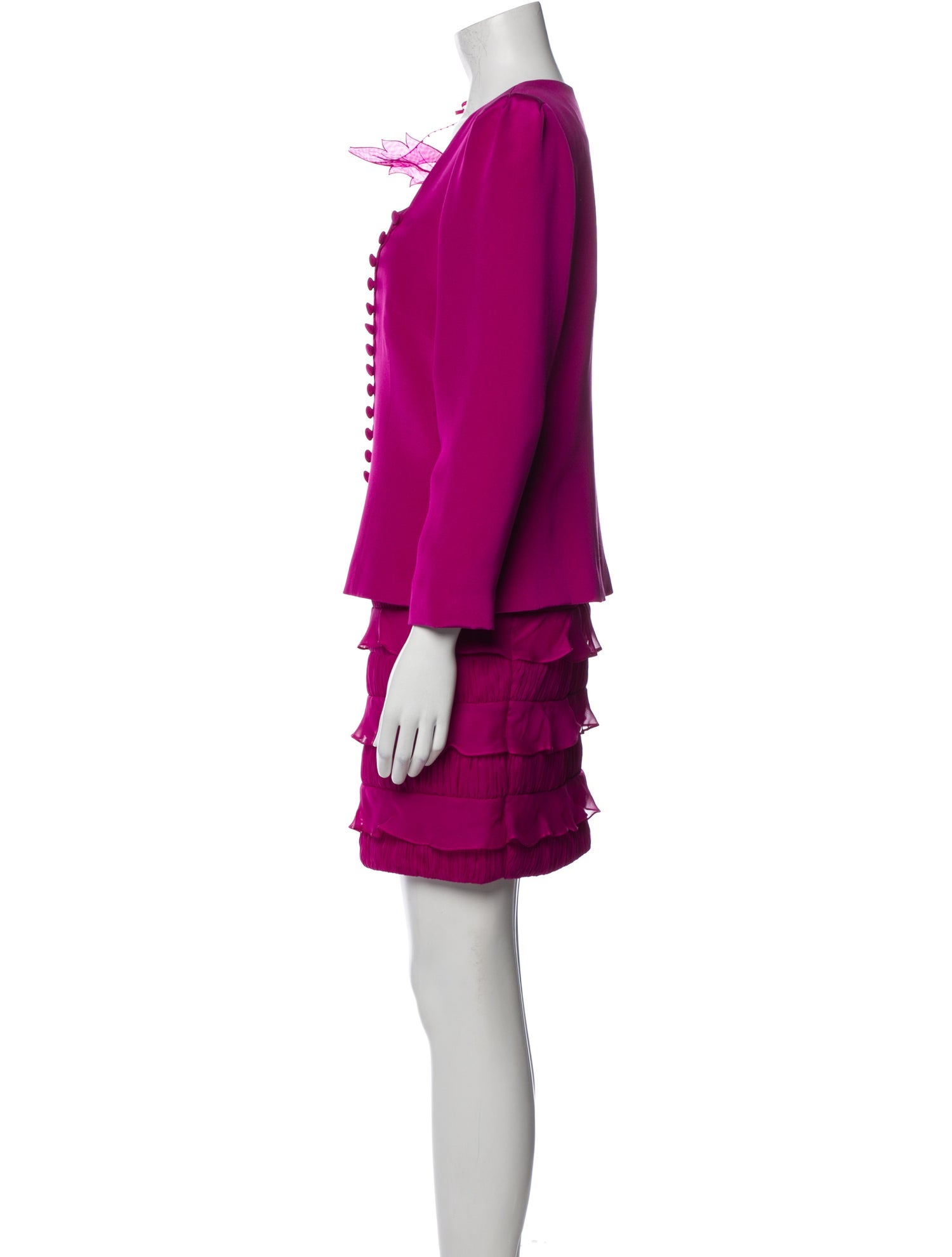 Fe Zandi Silk Crystal Embellishments Skirt Set