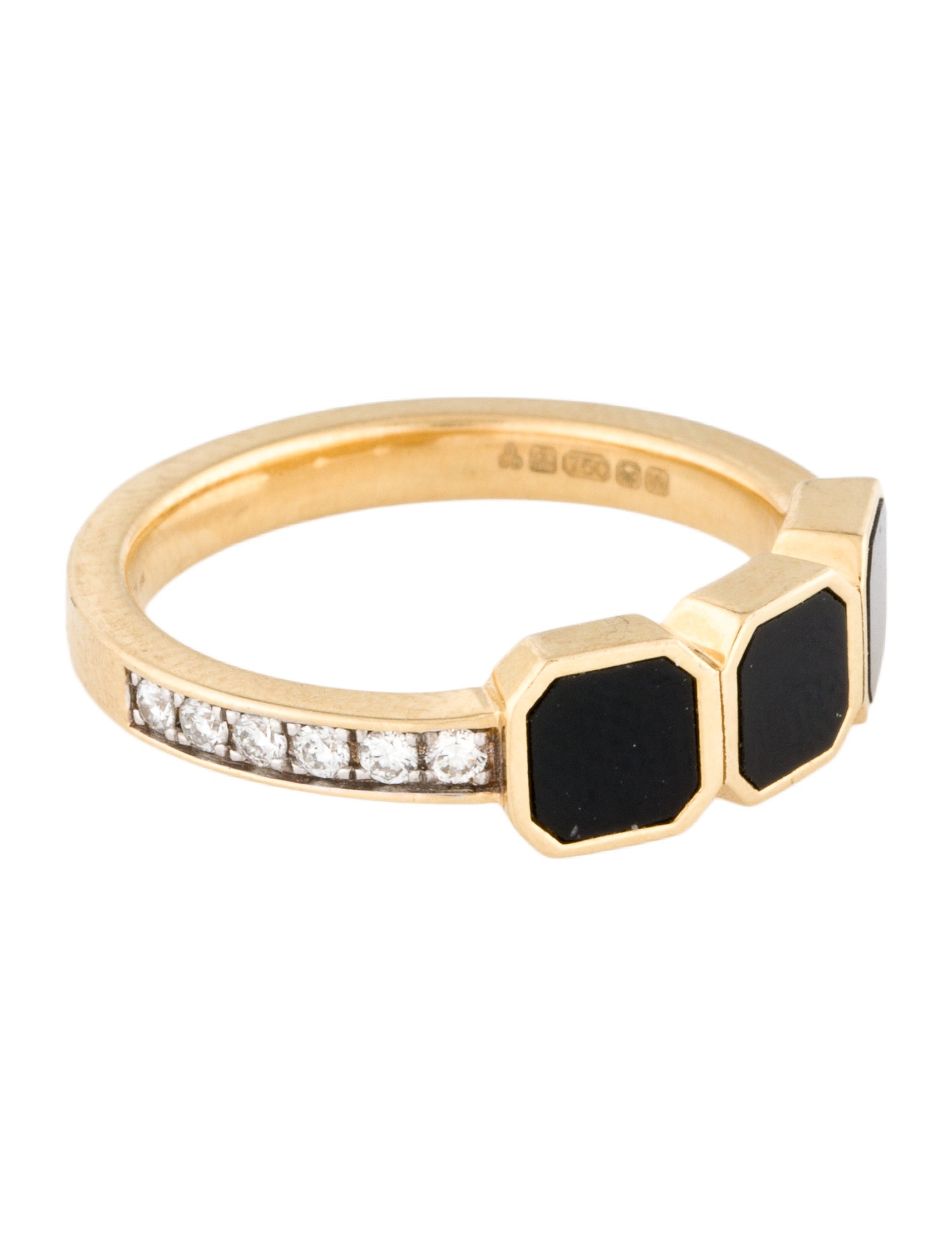 Lark & Berry 18K Eclipsis Onyx and Lab-Grown Diamond Ring