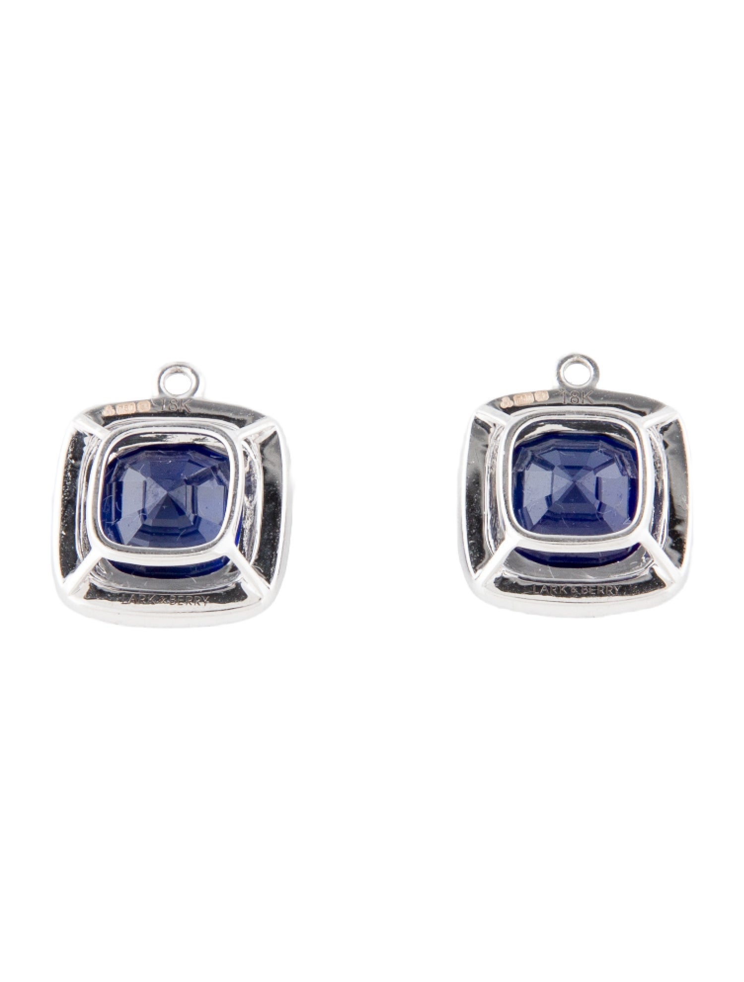 Lark & Berry 18K 13.47ctw Synthetic Sapphire & Lab-Grown Diamond Detachable Drops Earring Enhancers