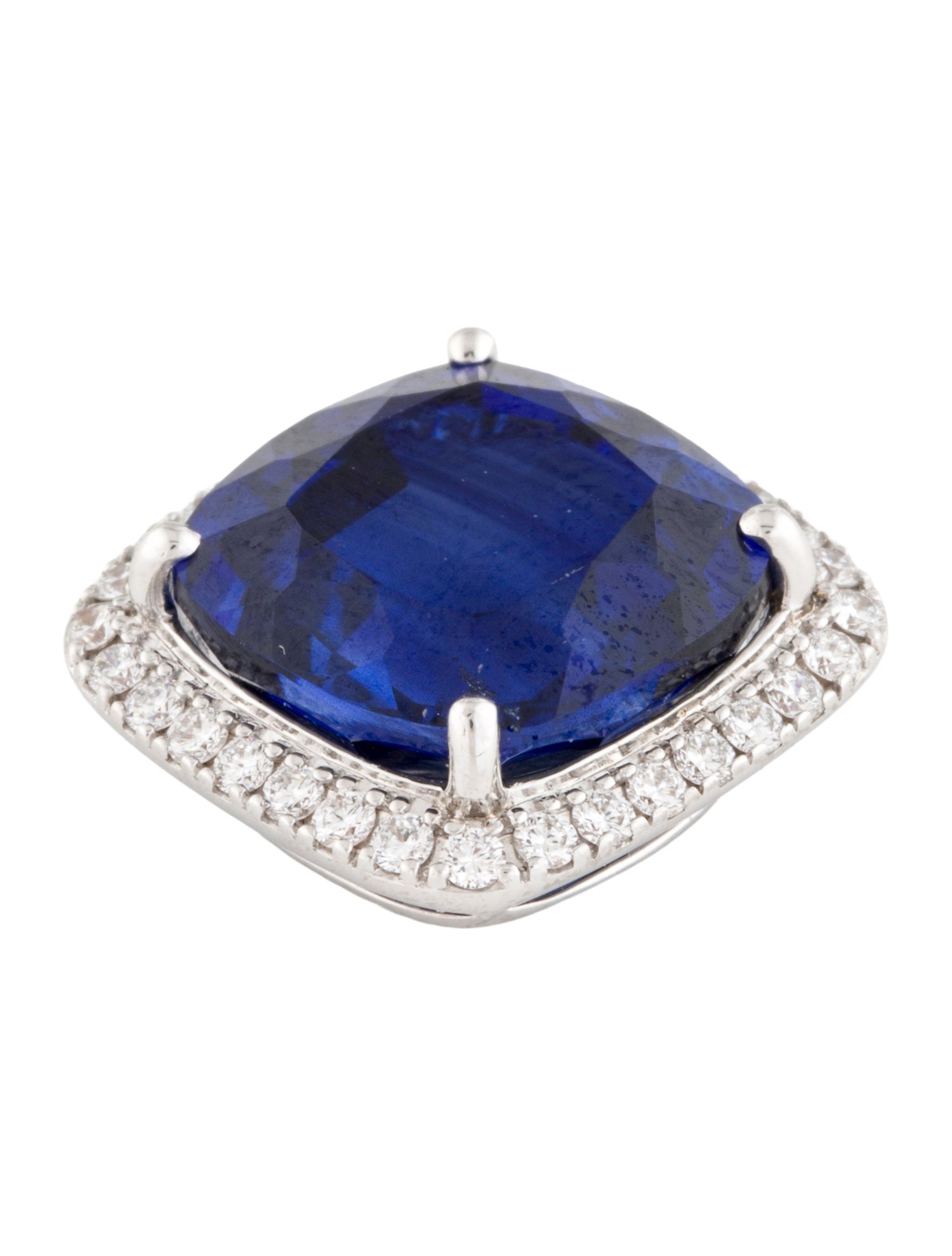 Lark & Berry 18K 9.22ctw Synthetic Sapphire & Lab-Grown Diamond Detachable Pendant