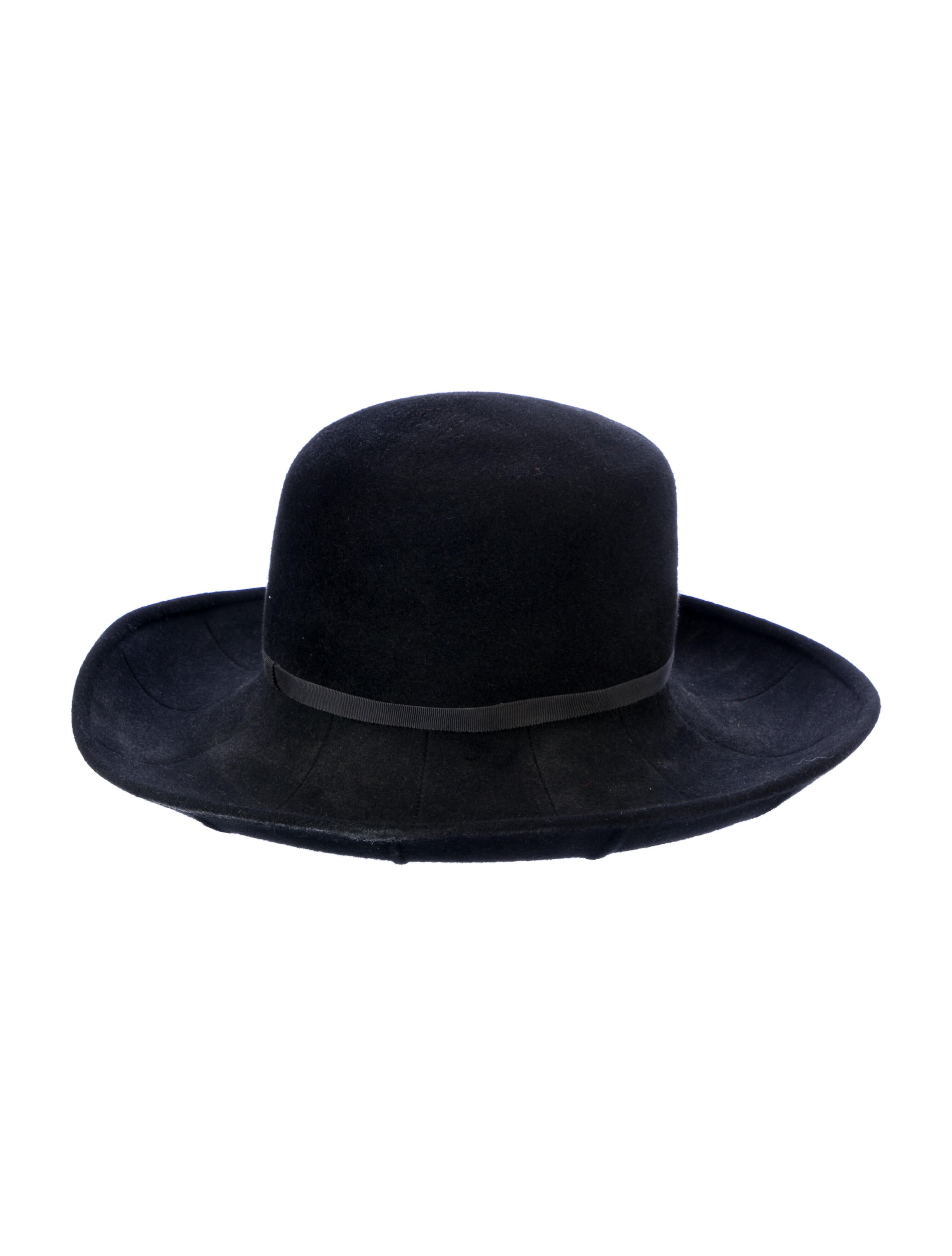 Galanos Wide Brim Bowler Hat - Black 