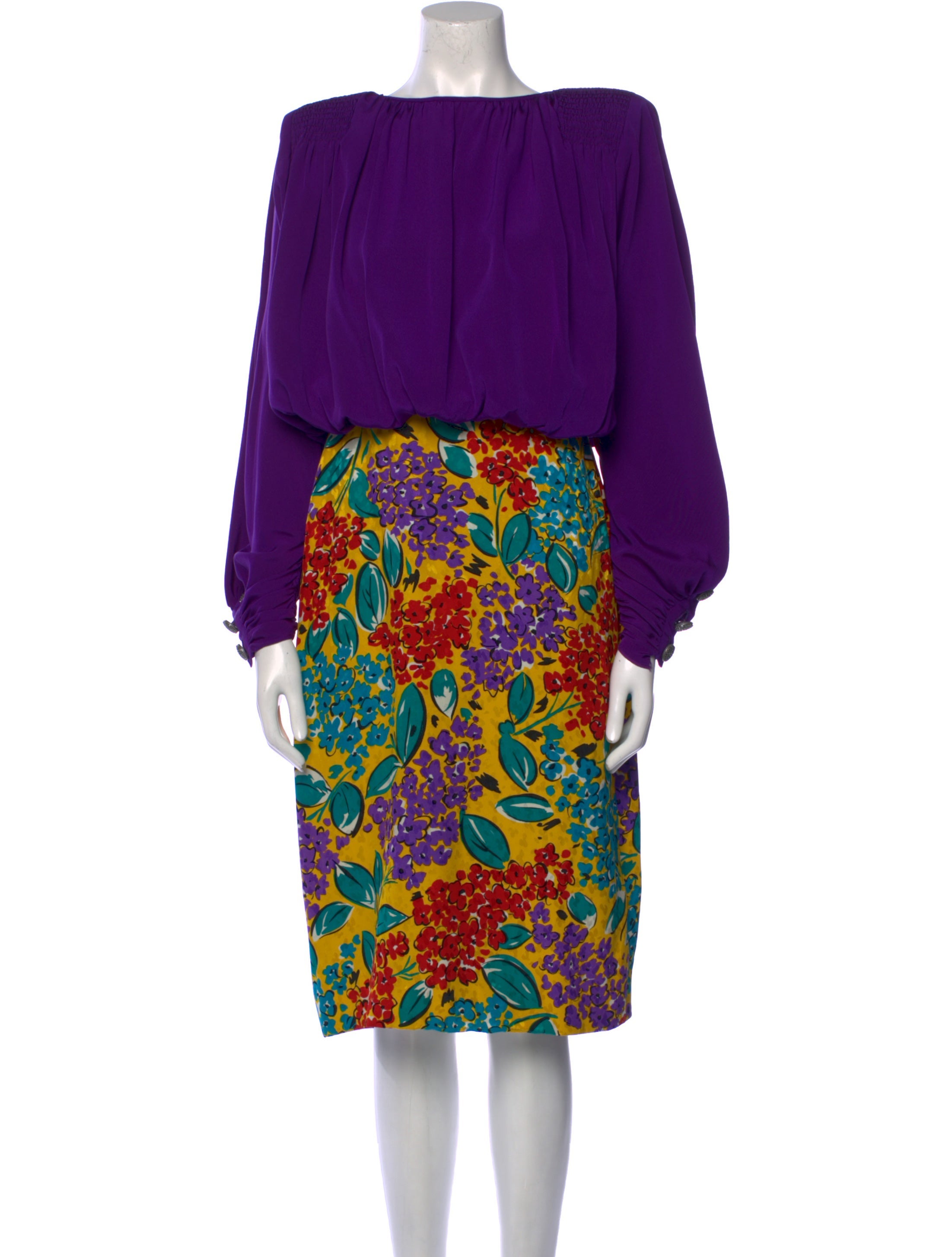 Galanos Vintage Midi Length Dress