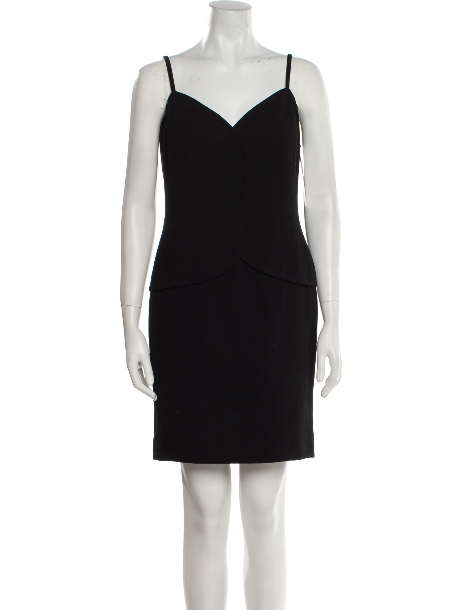 Galanos V-Neck Mini Dress