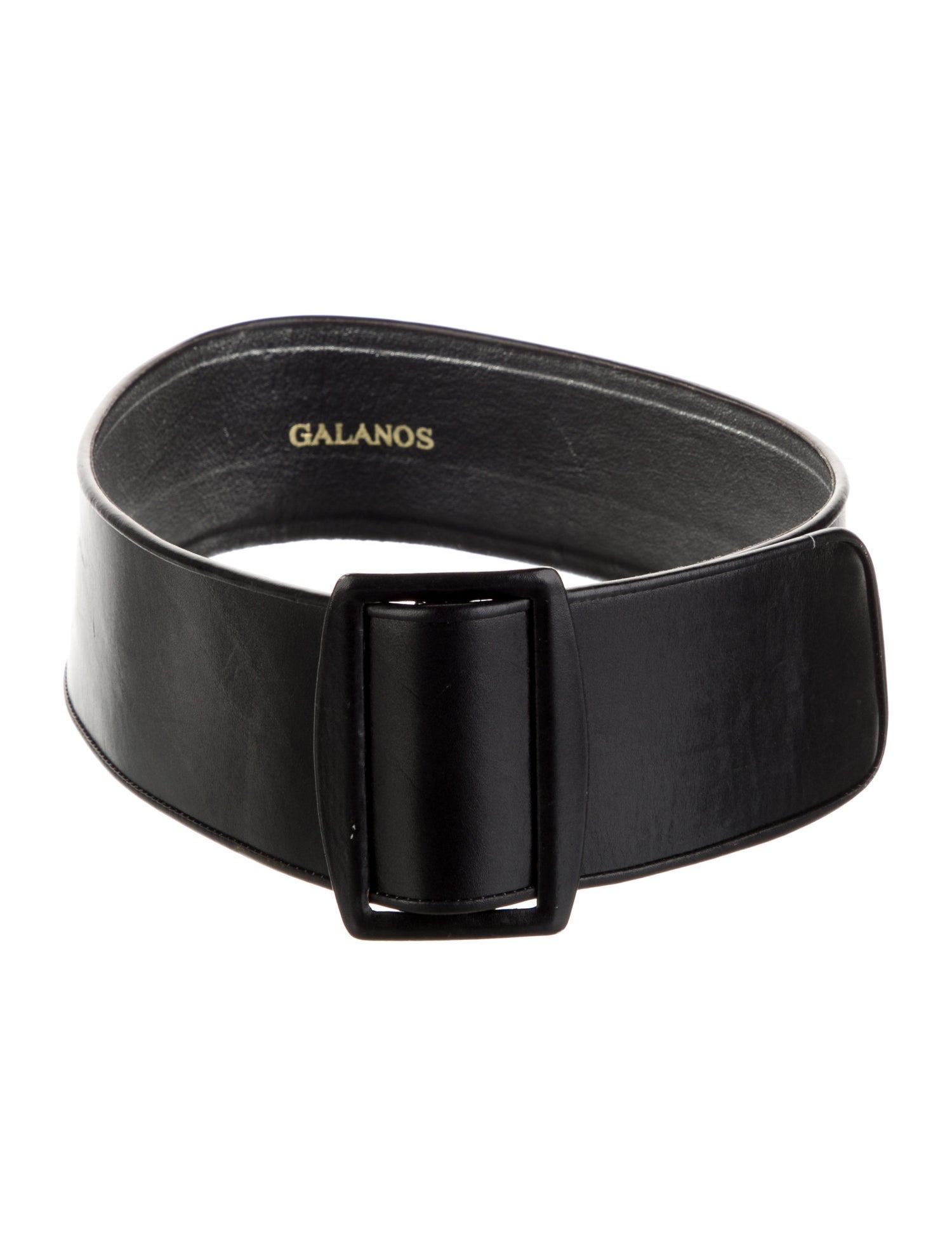 Galanos Wide Leather Waist Belt
