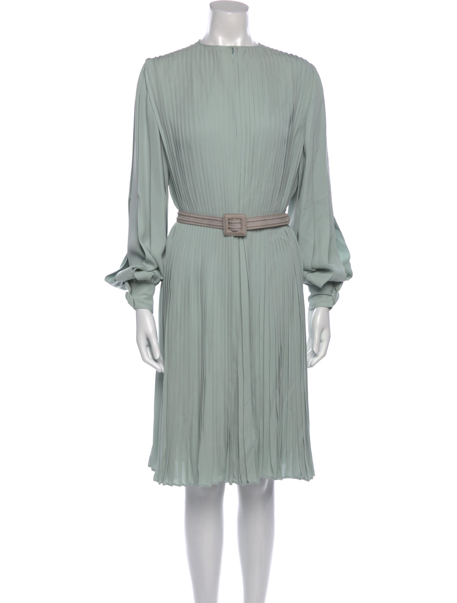 Galanos Bateau Neckline Knee-Length Dress