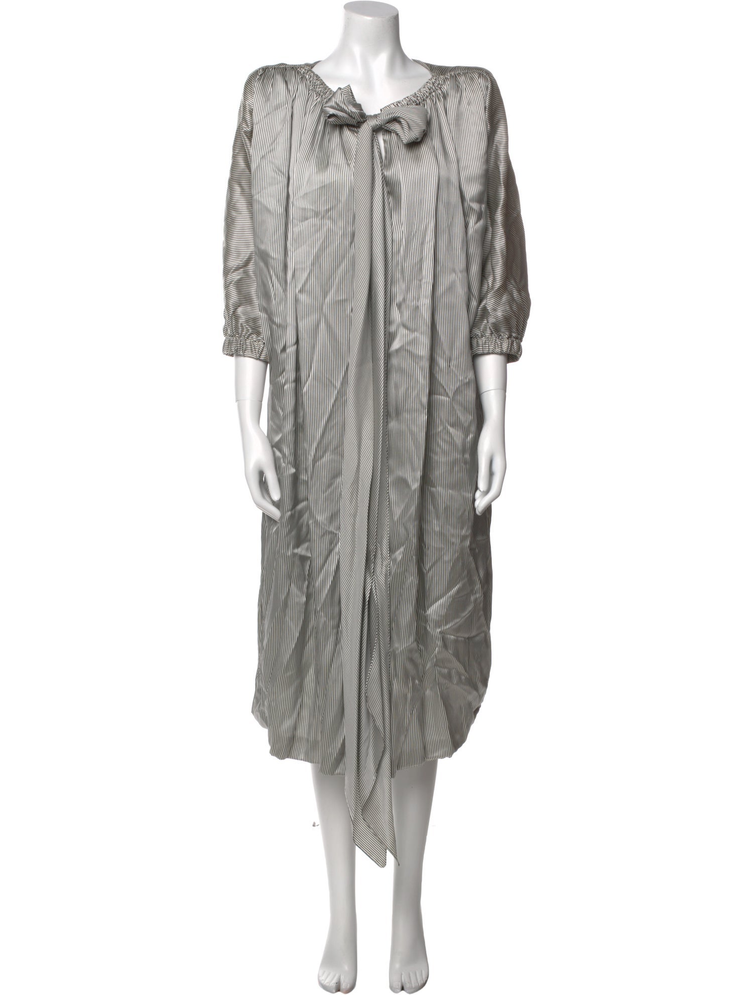 Galanos V-Neck Midi Length Dress