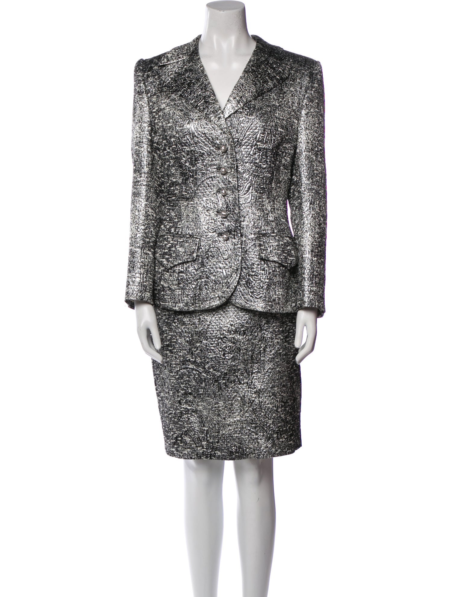 Galanos Vintage 1980's Skirt Suit