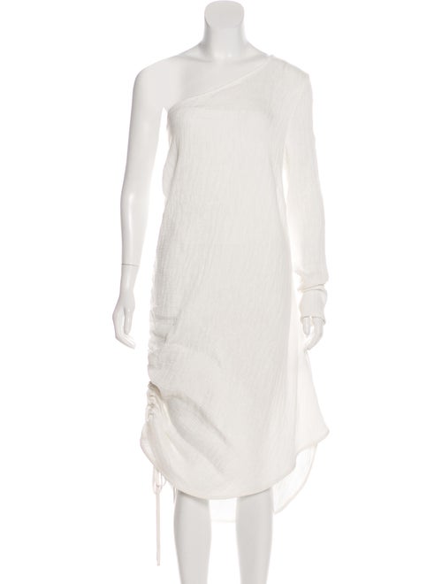 Georgia Alice One-Shoulder Midi Dress White