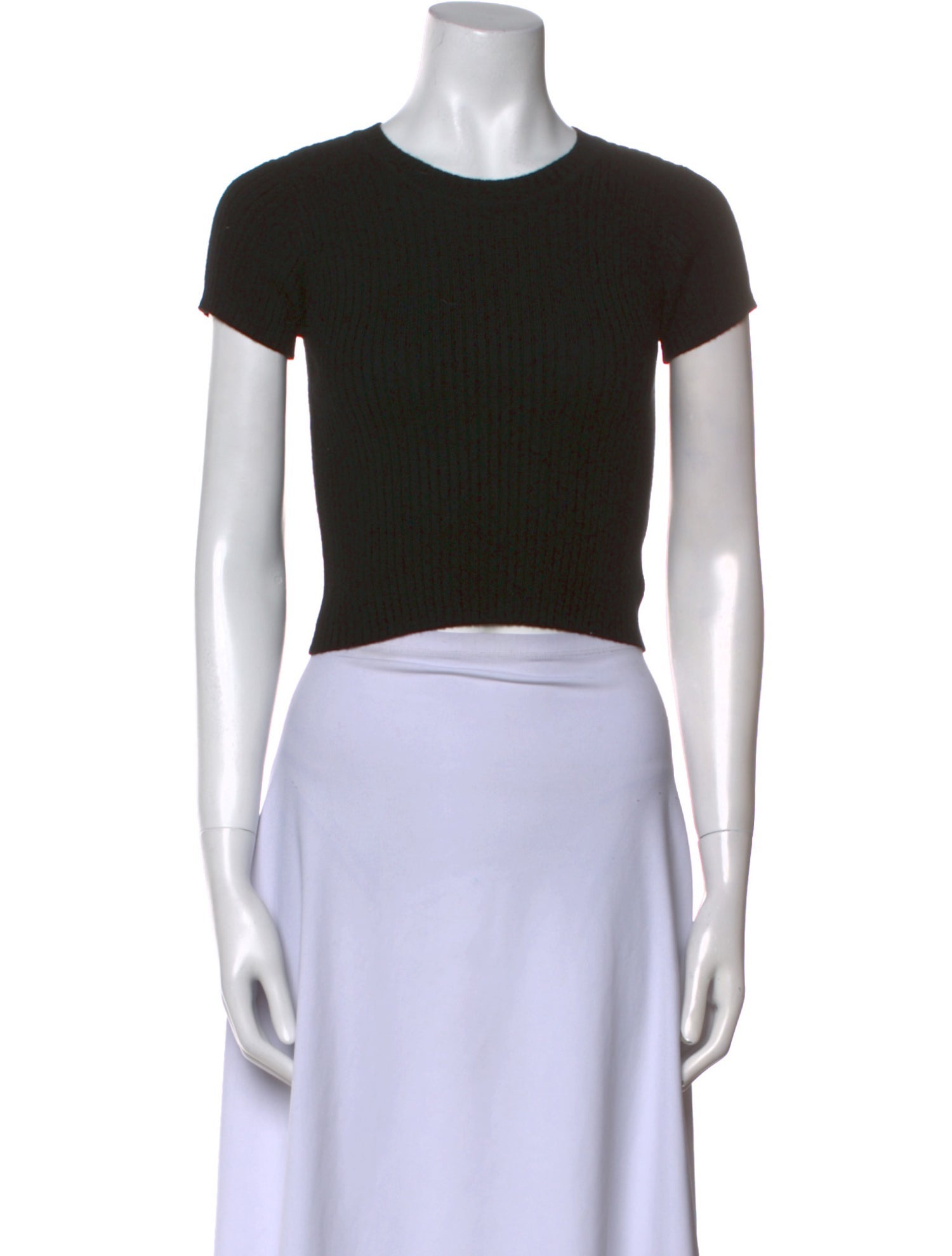 Georgia Alice Merino Wool Crew Neck Crop Top