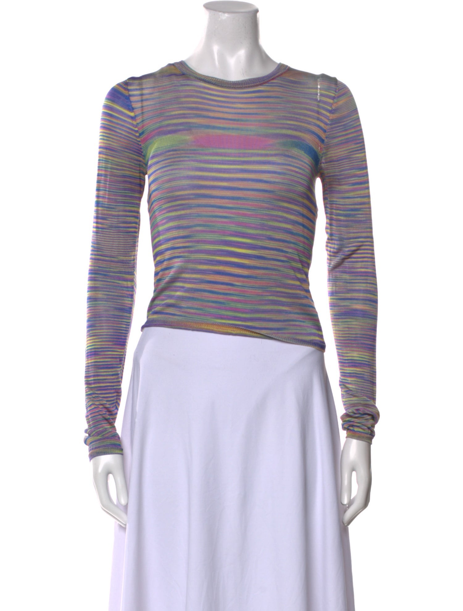 Georgia Alice Striped Scoop Neck Crop Top