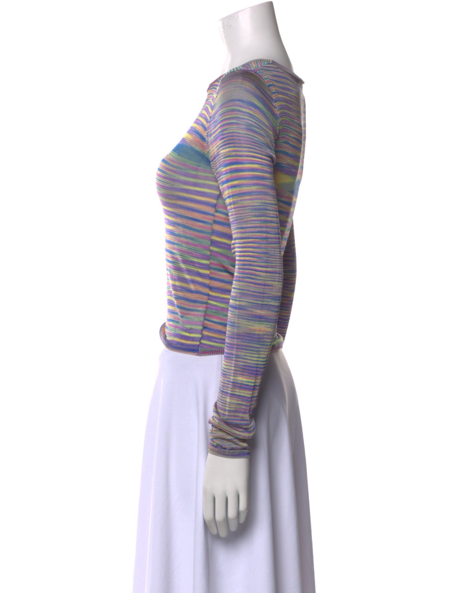 Georgia Alice Striped Scoop Neck Crop Top