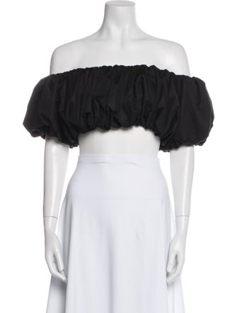 Georgia Alice Off-The-Shoulder Short Sleeve Crop Top