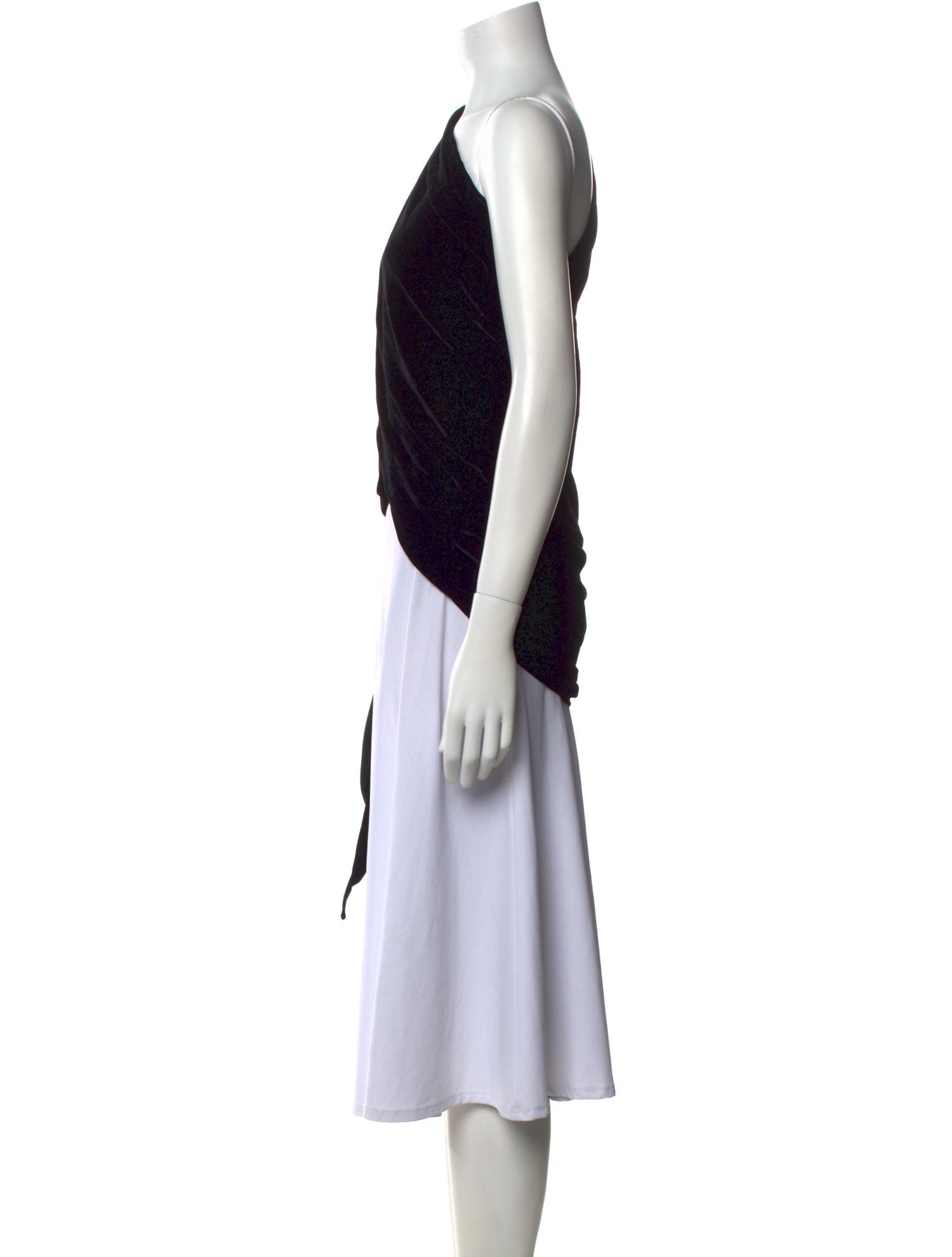 Gareth Pugh One-Shoulder Long Sleeve Crop Top