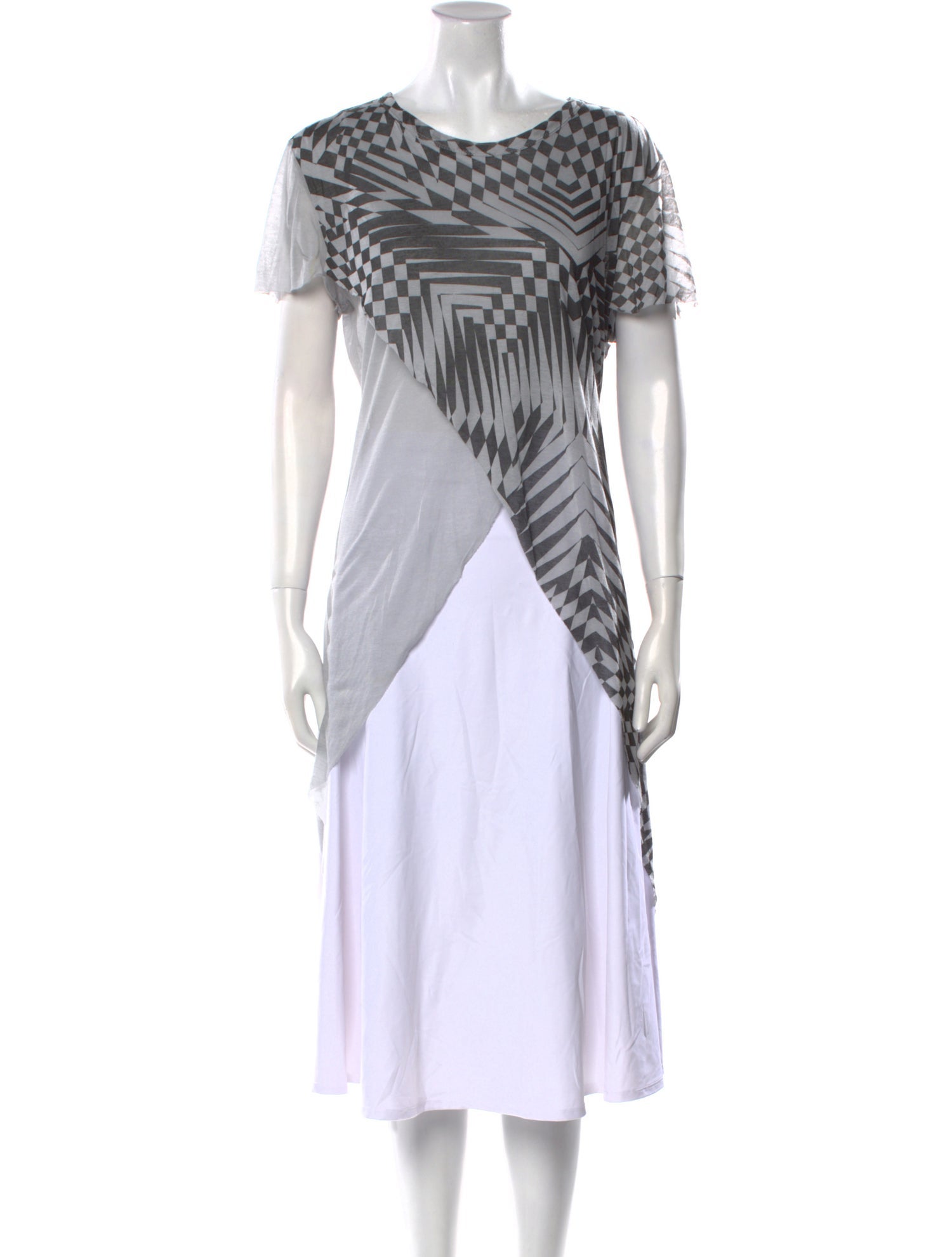 Rick Owens Striped Scoop Neck Tunic