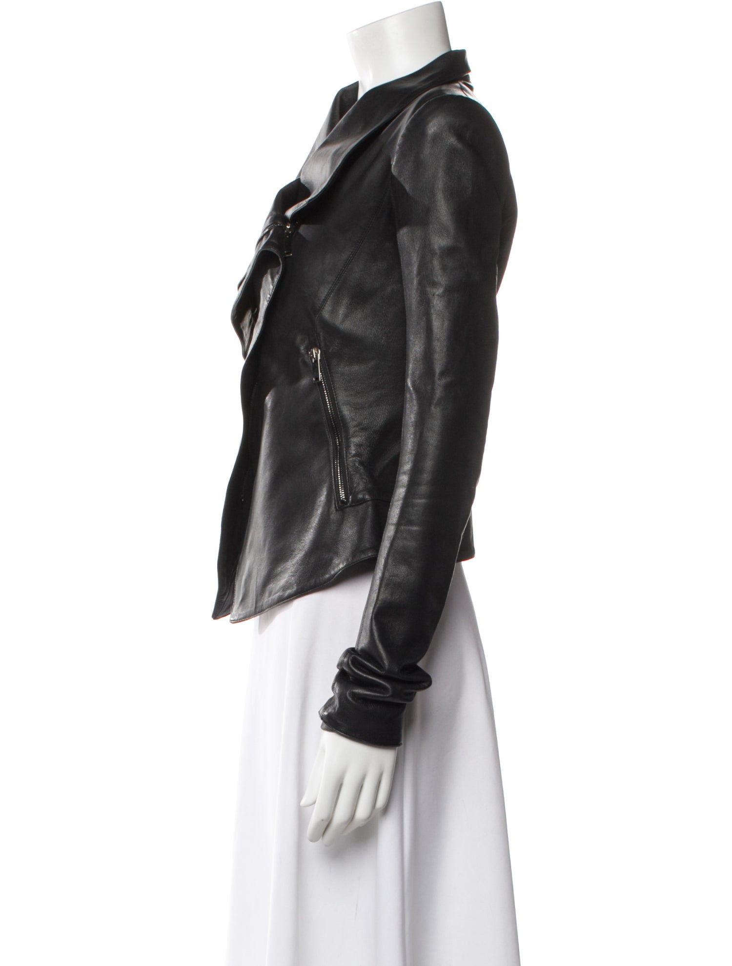 Gareth Pugh Lamb Leather Biker Jacket