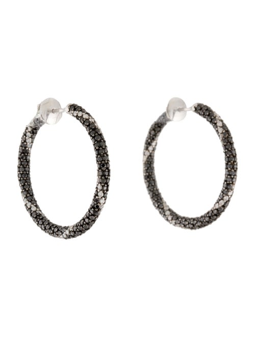 Garrard 18K 6.30ctw Diamond Hoop Earrings