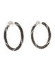 Garrard 18K 6.30ctw Diamond Hoop Earrings
