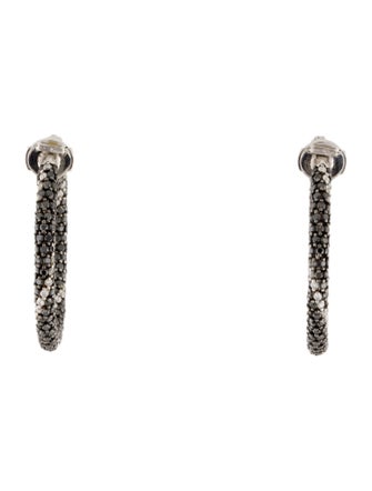 Garrard 18K 6.30ctw Diamond Hoop Earrings