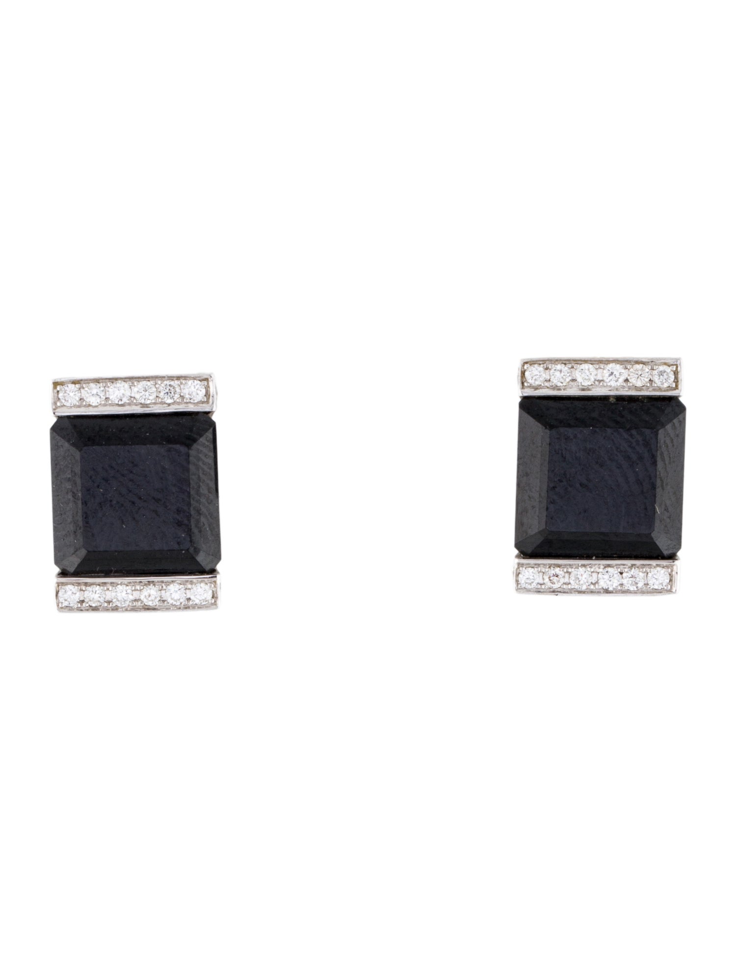 Garrard 18K Spinel, Diamond & Sapphire Stud Earrings