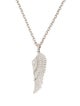 Garrard 18K 1.49ctw Diamond Wings Classic Large Pendant Necklace