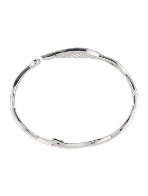 Garrard 18K 1.02ctw Diamond Wings Embrace Bangle Bracelet