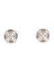Garrard 18K Diamond X Dome Stud Earrings