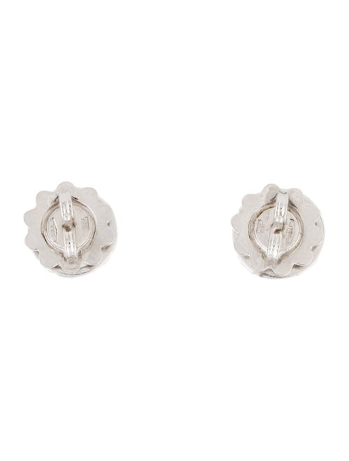 Garrard 18K Diamond X Dome Stud Earrings