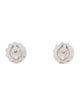 Garrard 18K Diamond X Dome Stud Earrings