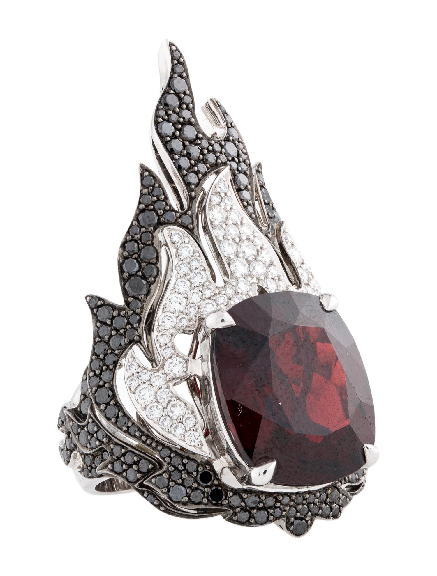 Garrard 18K Garnet & Diamond 'Fire of London' Cocktail Ring