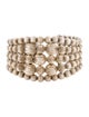 Gas Bijoux Ribbed Bead Rolling Cuff Bracelet