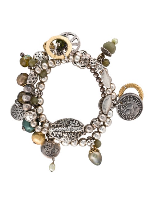 Gas Bijoux Pearl, Resin & Bead Set of 3 Charm Bracelets