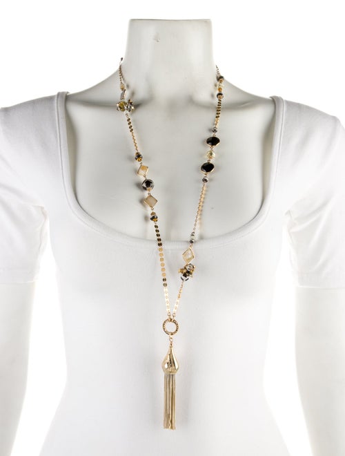 Gas Bijoux Crystal & Resin Lavalier Necklace