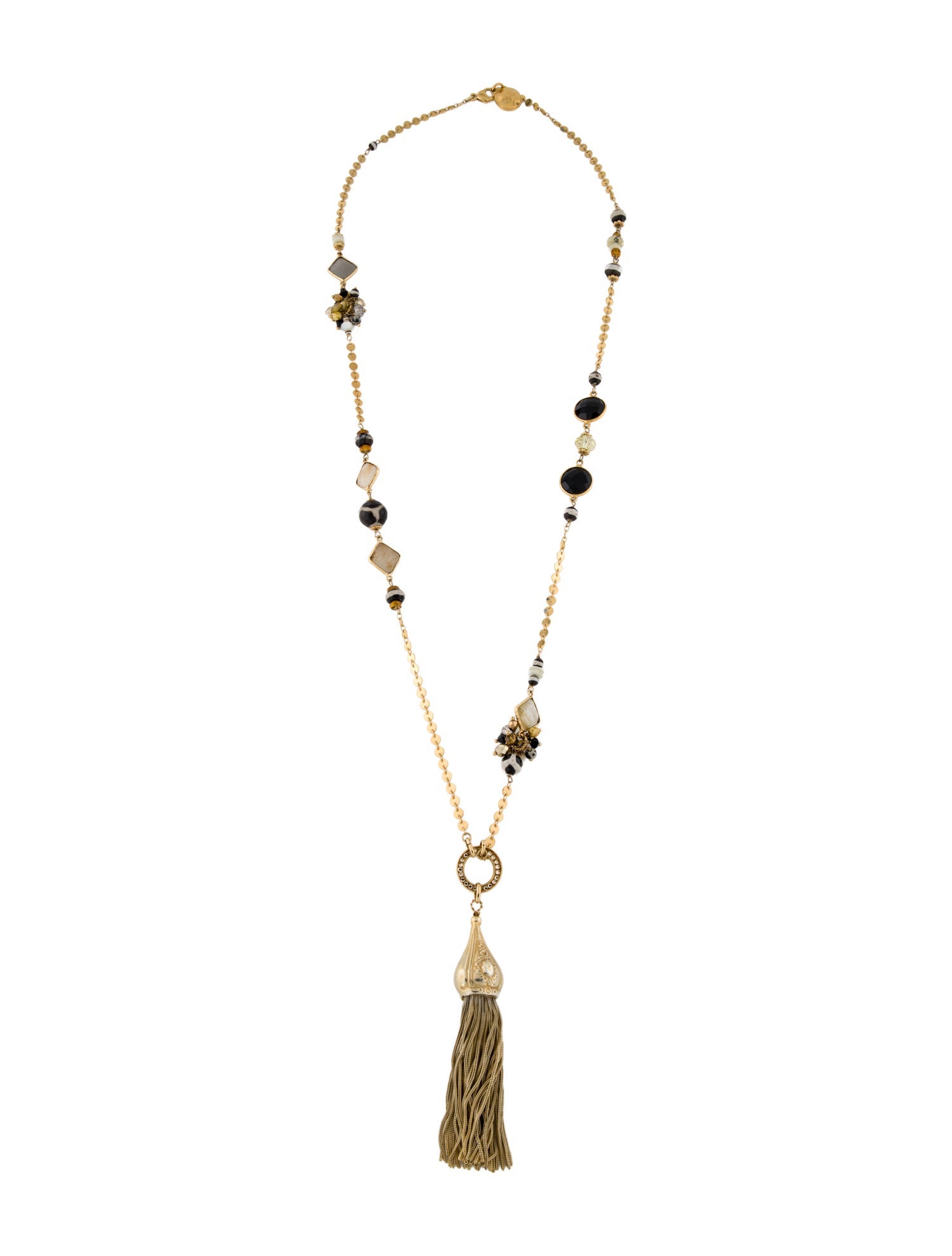 Gas Bijoux Crystal & Resin Lavalier Necklace