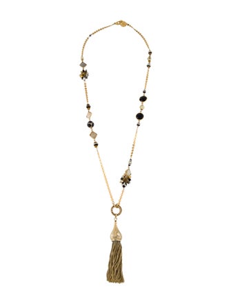 Gas Bijoux Crystal & Resin Lavalier Necklace