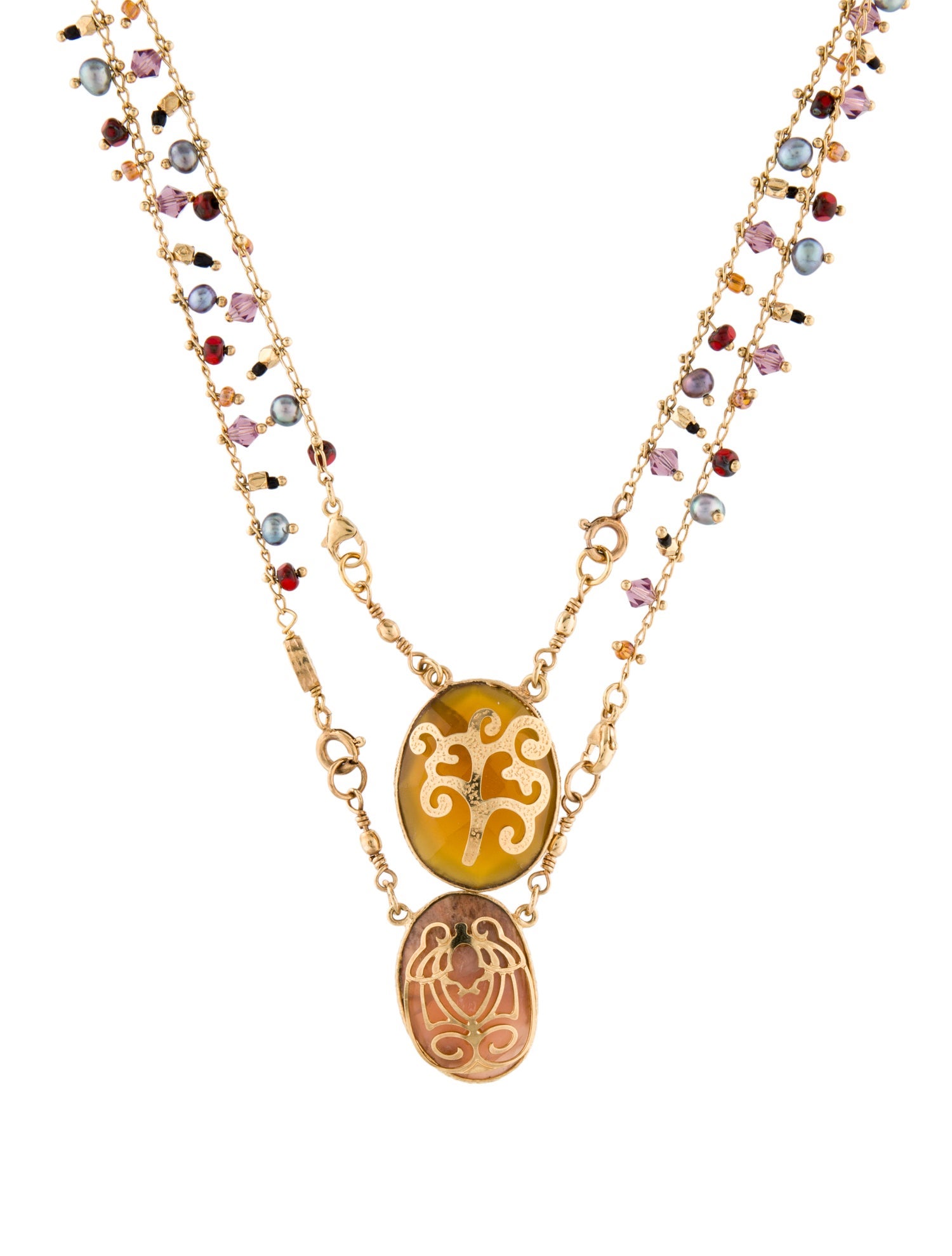 Gas Bijoux Double Pendant Necklace