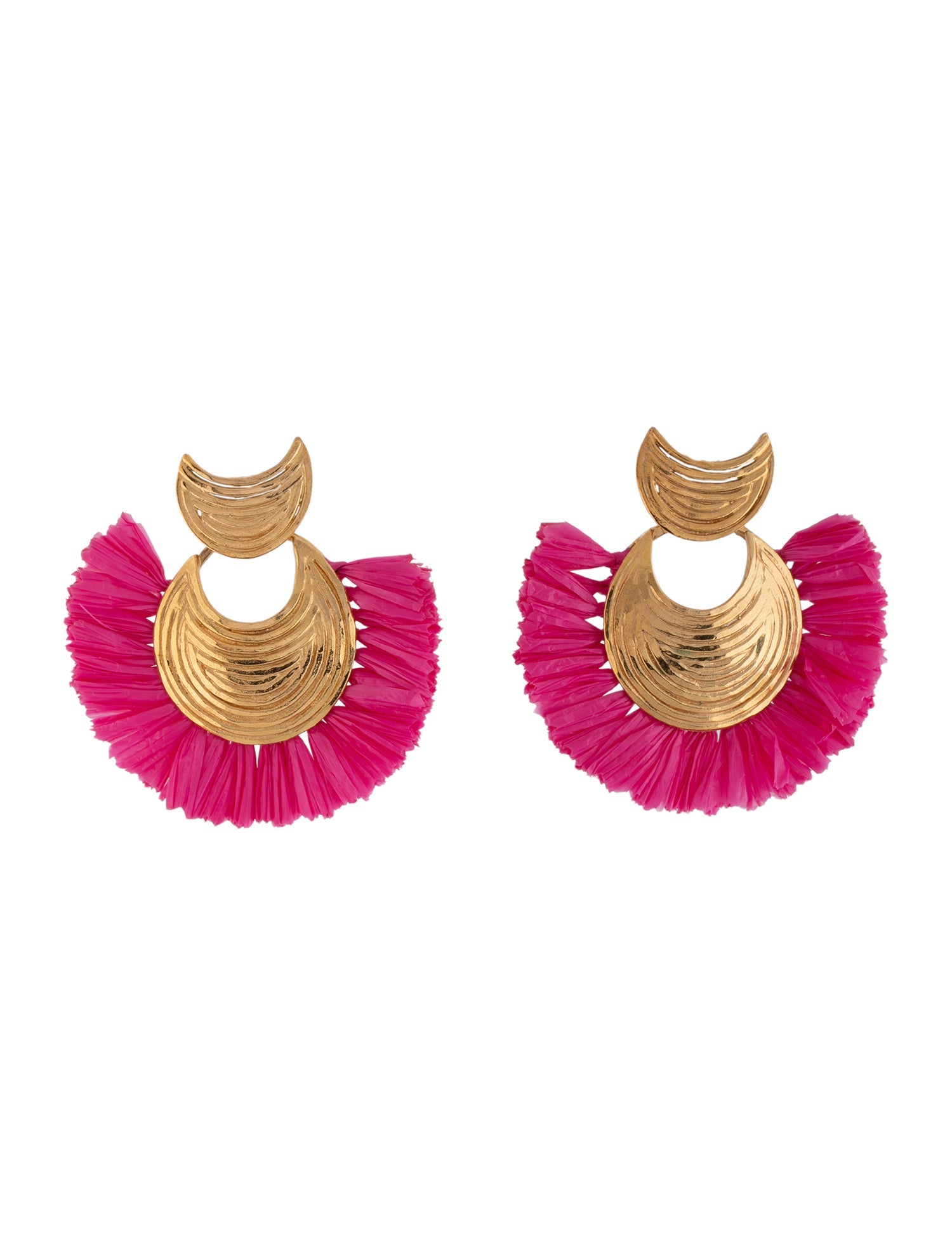 Gas Bijoux Luna Wave Raffia Drop Earrings