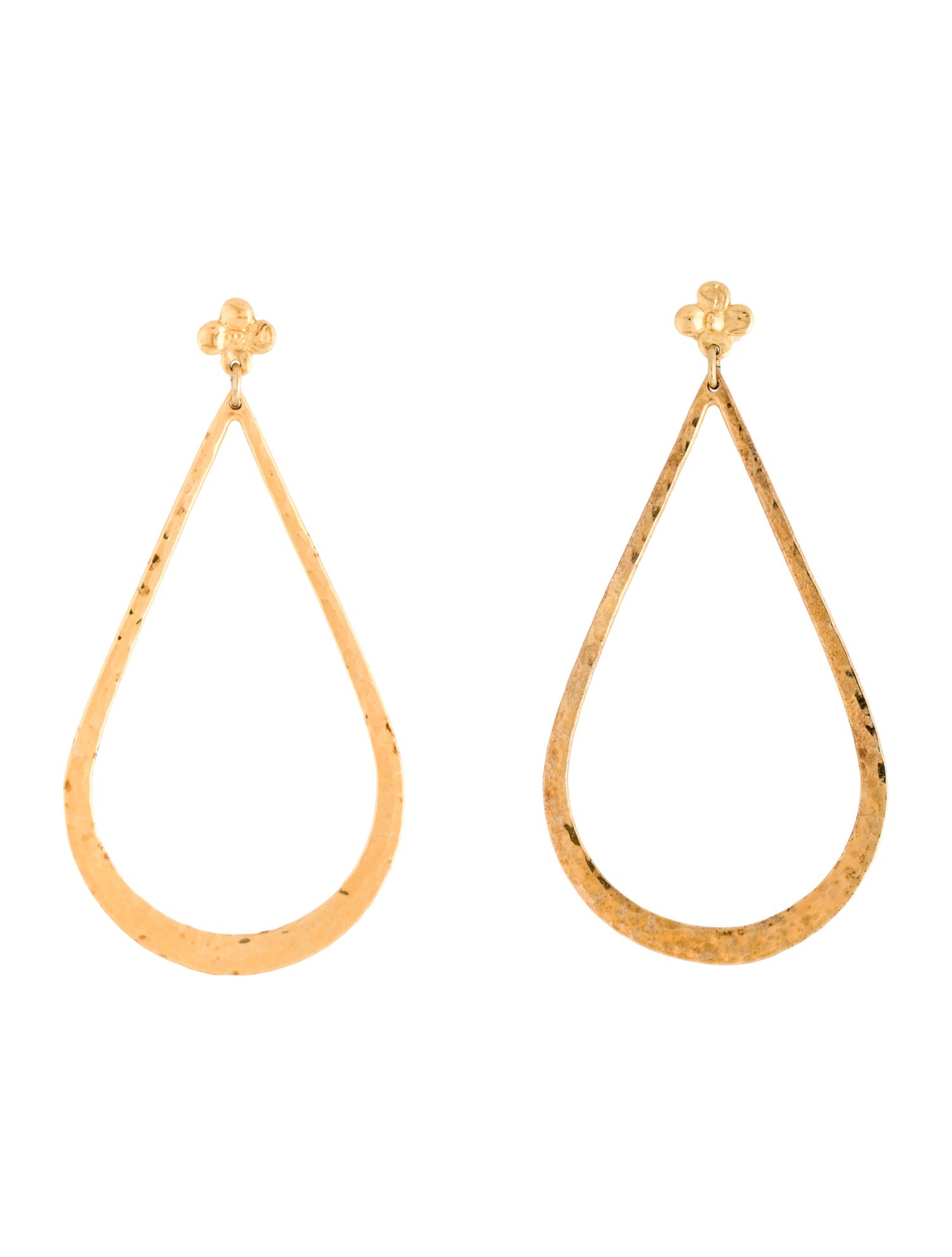 Gas Bijoux Hammered 'Bibi' Drop Earrings