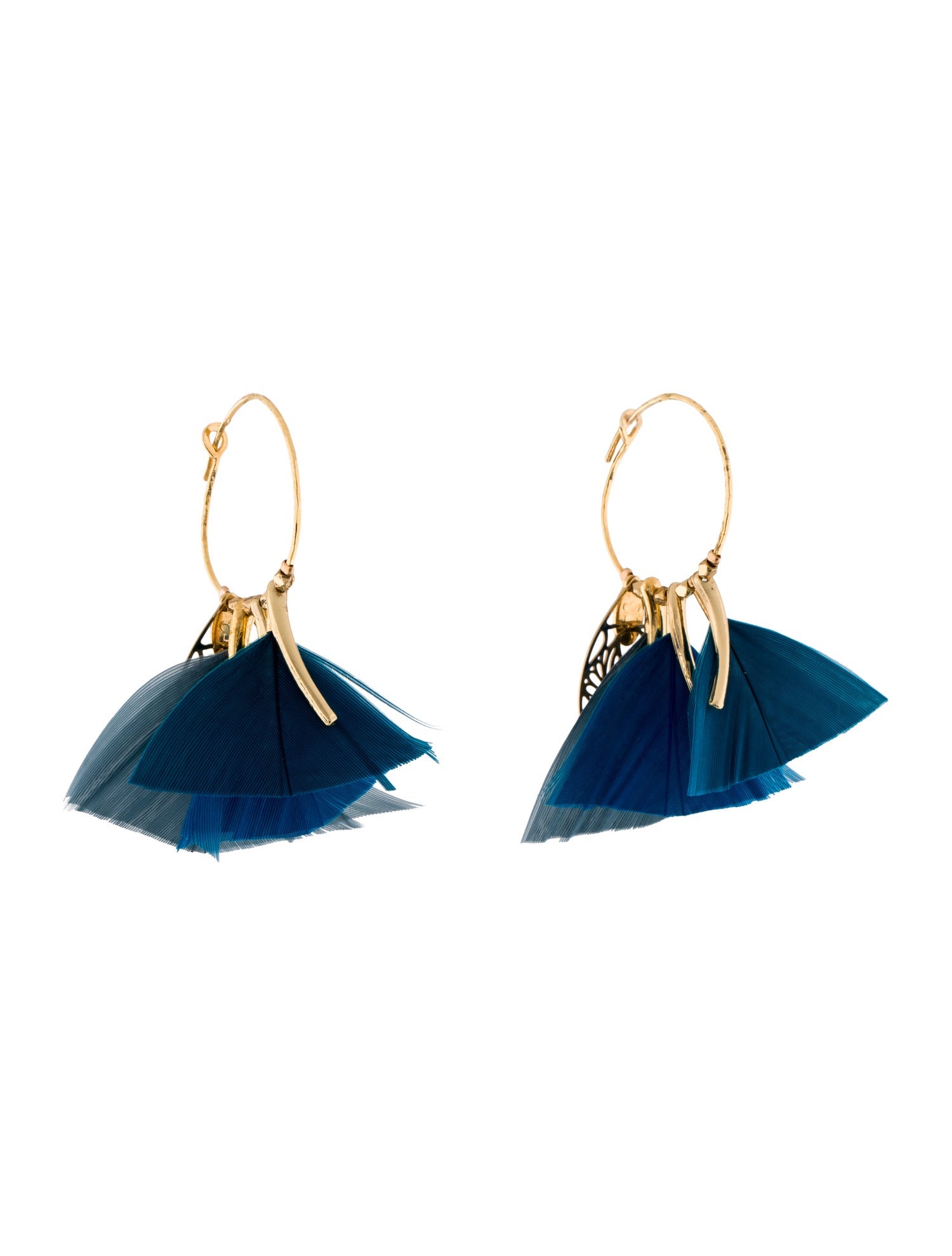 Gas Bijoux Marly Feather Hoop Earrings