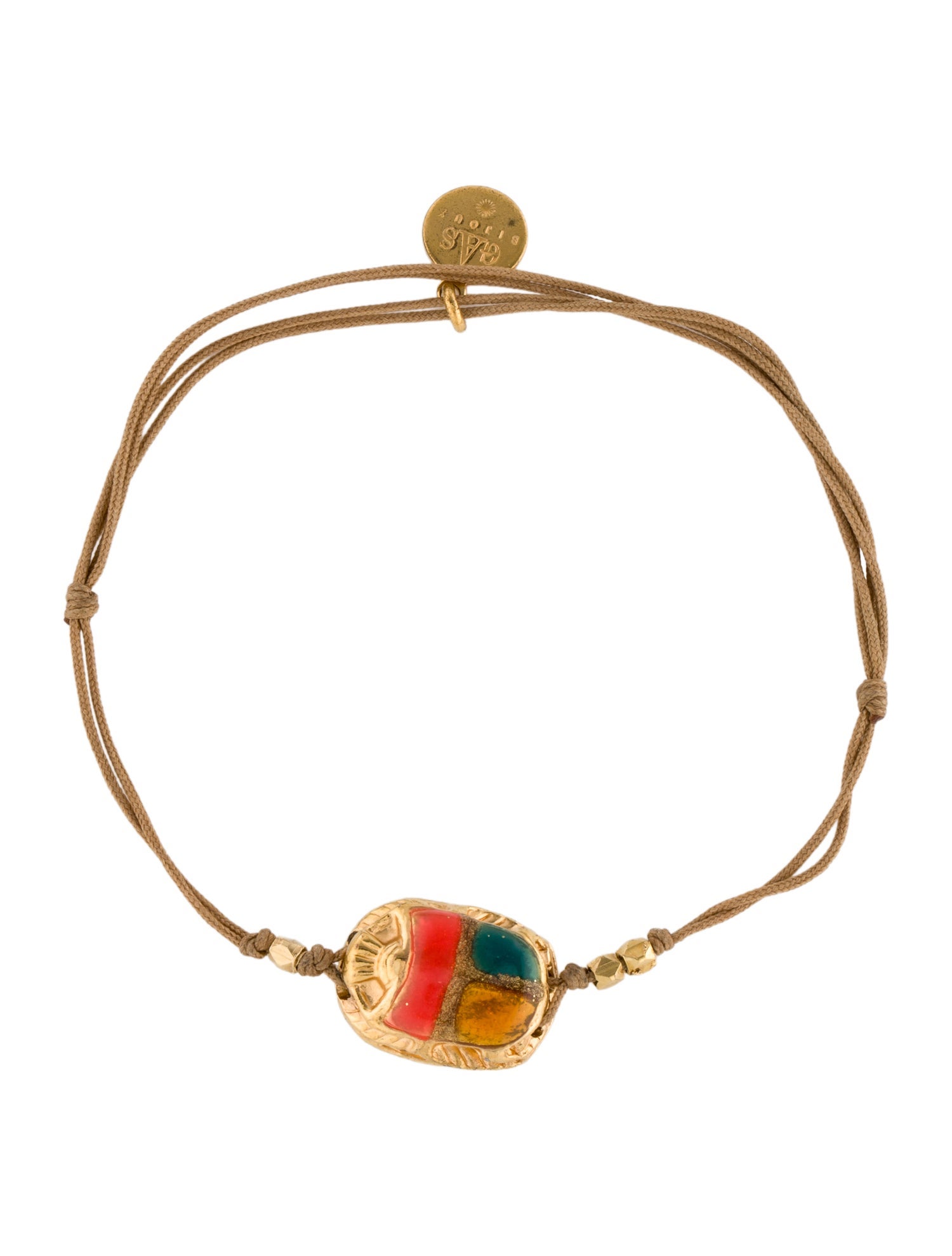 Gas Bijoux Scaramouche Enamel and Cord Bracelet