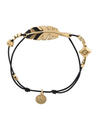 Gas Bijoux Enamel and Cord Charm Bracelet