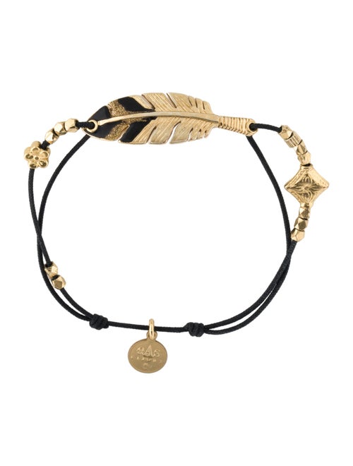 Gas Bijoux Enamel and Cord Charm Bracelet