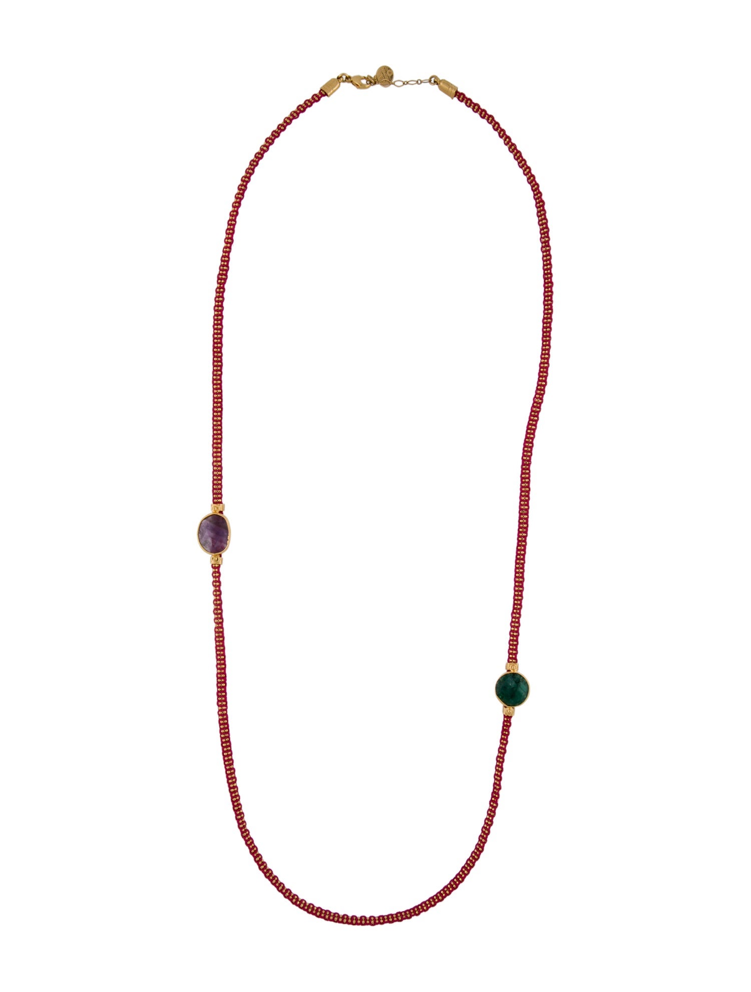 Gas Bijoux Stone Double Wrap Collar Necklace